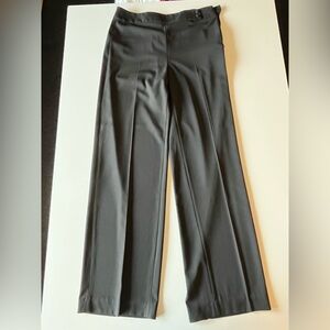 NWT White House Black Market Black Wide Leg Pleated Trousers